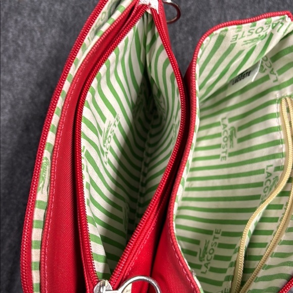 Lacoste Red Toiletry Bag Durable and Vibrant - Picture 7 of 9